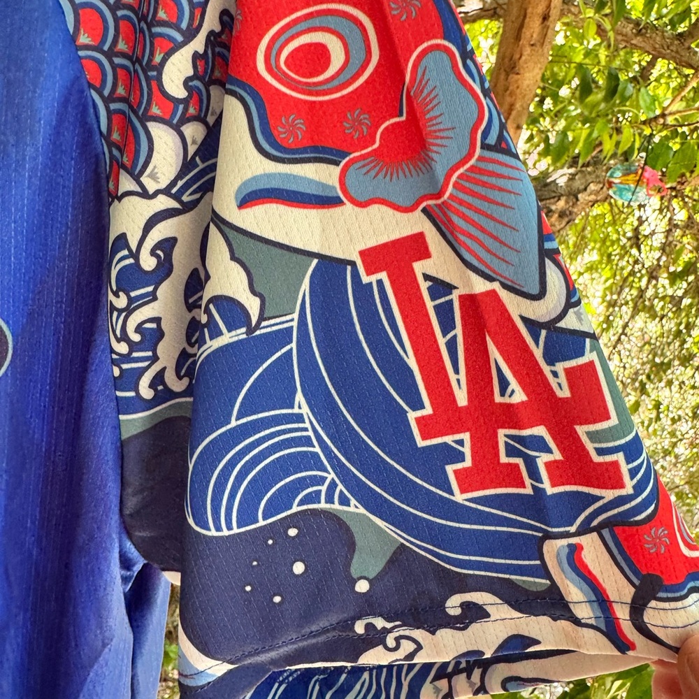 Rare Dodgers Japanese Heritage Night Jersey XL – Koi Fish Sleeve Art - Picture 5 of 10